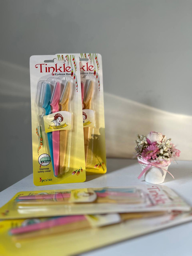 تیغ سه تایی اصلاح صورت و ابرو برند tinkle اصل